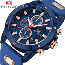 MINI FOCUS Men's Hot Blue Quartz Watches Army Sports Silicone Chronograph Waterproof Wristwatch Man Relogios Luminous 0089G.04 2024 - buy cheap