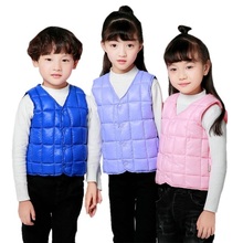 New Boys Girls Vest For 1-6 Years Children's Sleeveless Warm Vests For Spring Autumn Winter Down Cotton Kid Waistcoat KF263 2024 - buy cheap