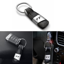 1Pcs Leather Car Keychain Keyring  Auto Key Chain Car Interior Accessories For Audi TT TTS Roadster RS Quattro S line 2024 - buy cheap