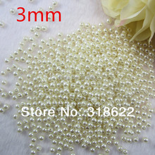 Free Shipping 3mm 2000pcs/lot Ivory Color ABS Pearl Beads,Imitation Round Beads Wholesale Loose Beads Jewelry Making DIY 2024 - buy cheap
