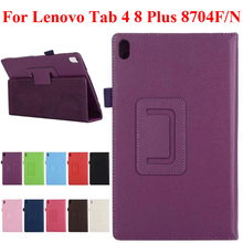 For Lenovo tab 4 8 Plus 8704 Cover Case PU Leather Bag sleeve Tab4 8Plus 8.0" Tablet Protector Shell Skin TB-8704F 8704X Holder 2024 - buy cheap