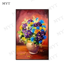 MYT Free Shipping Hot Sale Pictures Hand-painted High Quality Modern Wall Art Flowers Oil Painting on Canvas Oil Paintinng 2024 - buy cheap