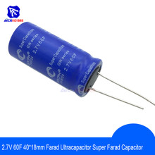 Capacitor super farad de alta frequência, 2.7v, 60f, 40*18mm, baixo esr, 2.7v60f, 40x18mm, para carro, veículo, fonte de alimentação automática 2024 - compre barato