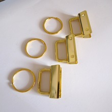 50 наборов 1 ''25 ММ золотого цвета браслет брелок для ключей цепи Аппаратные Наборы DIY с кольцом для ключей 2024 - купить недорого