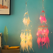 Creative Lantern Dream catcher Kid Room Decoration Nordic Home Decoration Wind Chime Feather Pendant Wedding Dream Catcher-60288 2024 - buy cheap