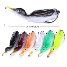 HENGJIA-señuelo suave flotante de pato, 10,5 cm, 18,5G, sábalo Wobblers de silicona, Señuelos de Pesca, gusano, cebo Artificial, pesca de Lucio 2024 - compra barato