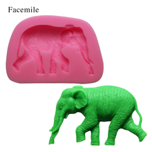 Facemile elephant-herramientas molde de silicona fondant moldes para decorar pasteles 50-267 2024 - compra barato