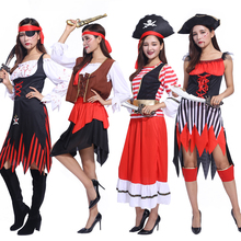 Free shipping Halloween costume adult men and women Pirate Pirate captain costume Theatrical Costume pirate role-playing captain 2024 - buy cheap