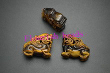 20x30mm Natural Tiger Eye Carved Lion Stone Animal Pendants fit Fashion Necklace Jewelry making 2024 - buy cheap