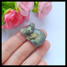 Natural Carved Koala Labradorite Pendant Ring Cabochon bead,Fashion Jewelry For Women  Accessories,30x19x10mm,8.2g 2024 - buy cheap