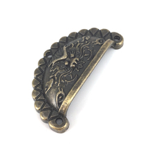 Vintage Brass Zinc alloy Kitchen Cabinets Wardrobe Medicine drawer Handle Classic Furniture Knobs Pulls 70*35mm 2024 - buy cheap