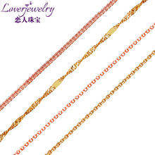 Elegante collar de cadena de caja de joyería en sólido 18K/750 oro rosa longitud 18 "alrededor de 45cm 2024 - compra barato