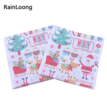 [RainLoong] Christmas Santa Paper Napkins Tissue Serviettes For Christmas Party Decoration Decoupage 33*33cm 1 pack  2024 - buy cheap
