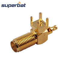 Superbat SMA thru hole Jack Bulkhead Right Angle PCB Mount & straignt for Cable1.13mm 2024 - купить недорого