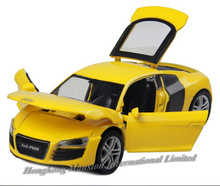 1:32 Scale Alloy Diecast Metal Car Model For Audi R8 Luxury Collection Model Pull Back Toys Car With Sound&Light 2024 - buy cheap