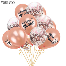 Yoriwoo eu-balões de ouro rosado para chá de noiva, faça-você-mesmo, decoração para festas de despedida de solteira ou casamento 2024 - compre barato