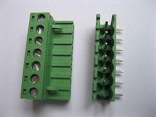 5 pcs 5.08mm Angle 7 pin Screw Terminal Block Connector Pluggable Type Green 2024 - buy cheap