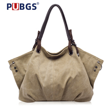 PUBGS Canvas Handbag Super Large Capacity over Shoulder Bags Ladies Hobos Totes for women 2019 Designer Newest bolsa feminina 2024 - buy cheap