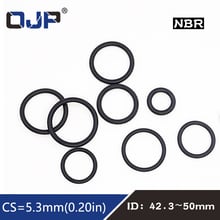 20PCS/lot Rubber Ring NBR Sealing O-Ring Nitrile CS5.3mm ID42.3/43.7/45/46.2/47.5/48.7/50mm Seal resistance Wear Gasket Washer 2024 - buy cheap