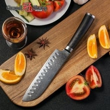 6.7 Inch Damascus Kitchen Knife VG10 Japanese Damascus Steel Sntoku Carving Kitchen Knives Chef's Cooking Tools with Gift Box 2024 - buy cheap