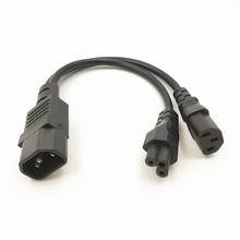 Power Extended Cable,C14 to IEC C13 and C5 Power Cord Euro AC Power Supply Lead to C13 +C5 Output 2024 - buy cheap