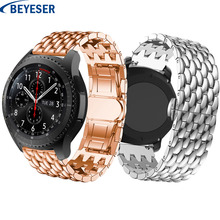Ремешок из нержавеющей стали для Samsung Gear S3 Frontier, металлический классический браслет для Samsung Galaxy watch 46 мм 2024 - купить недорого