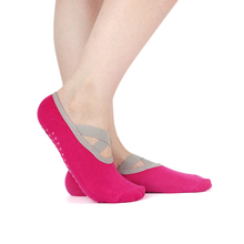 Женские носки для йоги, хлопковые нескользящие носки с липкой подошвой для тренировок, пилатеса, носки для женщин, танцевальные нескользящие носки для фитнеса, балета, носки Sox 2024 - купить недорого