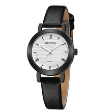 2020 Geneva New relogio feminino Women's Fashion Watches Casual Leather Band Analog Quartz Alloy Wrist Watch Ladies Clock B50 2024 - buy cheap