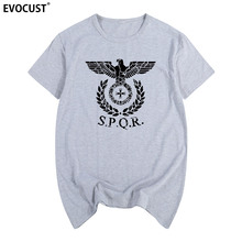 spqr Roman Empire  Eagle Summer print T-shirt Cotton Men T shirt New women TEE 2024 - buy cheap