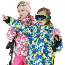 Roupa de inverno infantil, traje de esqui à prova de vento 5000ski + jaqueta + calça infantil, conjunto de roupas para meninos e meninas ao ar livre-20-30 graus 2024 - compre barato