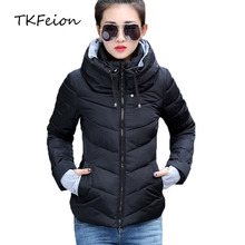 Women Autumn Winter Jacket Warm Parkas Plus 2018 New Ladies Thicken Short Outerwear Stand Collar Cotton Padded Female Slim Coats 2024 - buy cheap