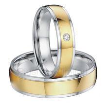 alliances China wholesaler simple classic designs two tone classic domed titanium wedding band rings 2024 - buy cheap