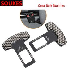 1pcs Carbon Fiber Car Safety Seat Belt Buckle Clip For Hyundai Solaris Tucson 2016 I30 IX35 I20 Accent Santa Fe Citroen C4 C5 C3 2024 - buy cheap