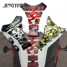 3D наклейка на бак мотоцикла, протектор, Череп, наклейка на гоночный автомобиль для Kawasaki z900, z750, аксессуары для ninja 300, er5, z1000sx, er6f 2024 - купить недорого