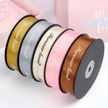 25MM Forever Love Polyester Ribbon DIY Bow Craft Ribbons Card Gifts Wrapping Flowers, floral,decoration baking grosgrain ribbons 2024 - buy cheap