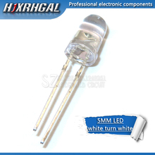 100pcs white clight-emitting diodes white  turn white  5mm led new and original hjxrhgal 2024 - buy cheap