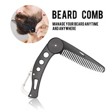 Aço inoxidável dobrável barba pente endireitamento pente barba estilo ferramenta escova de cabelo ferramentas de beleza para homem 2024 - compre barato