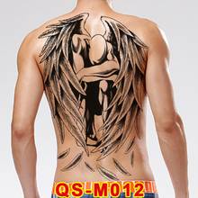 48*34cm Grandes pegatinas de tatuaje 20 nuevos diseños Ángel oscuro pez Lobo Buda tatuajes temporales flash full back body paint cool men 2024 - compra barato