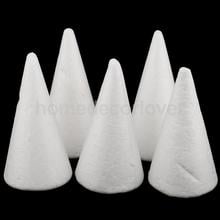 5 Pieces Cone Shaped Styrofoam Foam Ornaments for Handmade DIY Modelling Crafts Polystyrene Styrofoam Ornaments 2024 - buy cheap