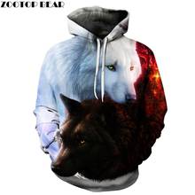 Толстовка мужская с 3D-принтом волка, брендовый свитшот, пуловер, модный спортивный костюм, уличная одежда с рисунком животного 2024 - купить недорого