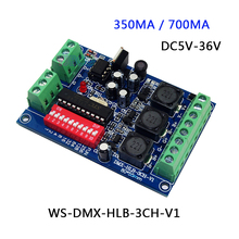 Decodificador DMX512 de 3 canales y 4 canales, controlador led RGBW de 350ma/700ma RGB para luz de inundación led, lámpara de pared Wash 2024 - compra barato
