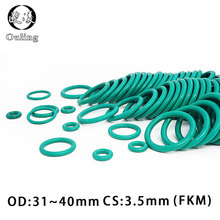 5PCS/lot Rubber Ring Green FKM O ring Seal CS3.5mm OD31/32/33/34/35/36/37/38/39/40mm Rubber ORings sealing Oil Gasket Washer 2024 - buy cheap