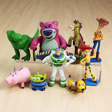 9 unids/lote juguete historia cifras Woody Buzz Lightyear Jessie Rex el señor cabeza de patata verde hombres Lotso Hamm cerdo Slinky juguetes modelo perro 2024 - compra barato