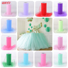 25Yard 15cm Tulle Roll Crystal Fabric Organza Tulle Roll Spool Wedding Party Decoration DIY Crafts Birthday Party Supplies 6z 2024 - buy cheap