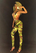 Halloween Women Camo Sexy Bodysuit 3D Printed Jumpsuit Party Celebrate Performance Stage Wear DJ Singers Dancer Playsuits 2024 - buy cheap