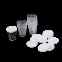 Caja de pastillas de viaje, organizador de medicina, contenedor de tazas para medicina líquida, 10 Uds., 30ml 2024 - compra barato