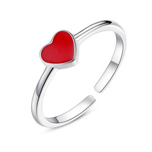 925 Sterling Silver Heart Ring Jewelry Christmas Gift Women Jewelry Finger Rings 2024 - buy cheap