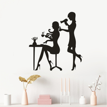 Vinyl Wall Sticker Hairstyling Hair Salon Wall Decal Women Hair Cut Design Window Poster Hairdresser Vinyl Wall Art Decals AZ784 2024 - compre barato