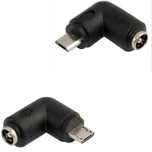 DC 5,5x2,1 мм разъем для Micro USB B 5 pin под прямым углом Мужской разъем адаптера питания 2024 - купить недорого
