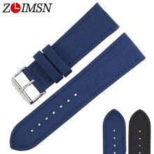 ZLIMSN Original Watch Band Outdoor Sports Nylon Nato Strap Handmade Metal Needle Buckle 18mm 20mm 22mm 24mm 2024 - buy cheap